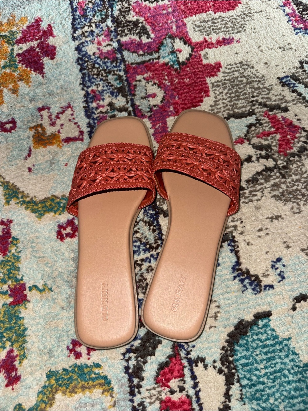 Old Navy Women's Coral Braided Slide Sandals
